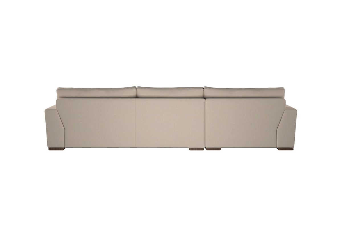 Guddu Large Left Hand Chaise Sofa - Recycled Cotton Airforce