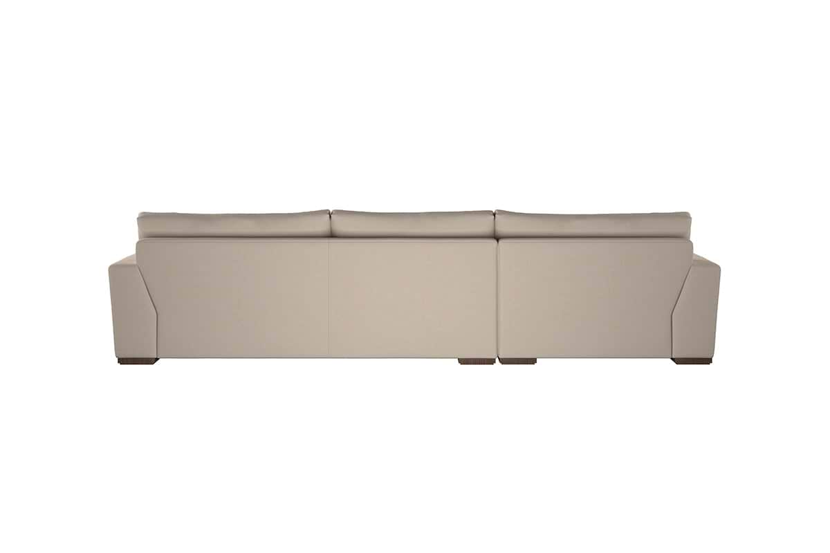 Guddu Large Left Hand Chaise Sofa - Recycled Cotton Mocha