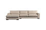 Guddu Large Left Hand Chaise Sofa - Recycled Cotton Mocha