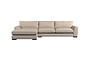 Guddu Large Left Hand Chaise Sofa - Recycled Cotton Thunder