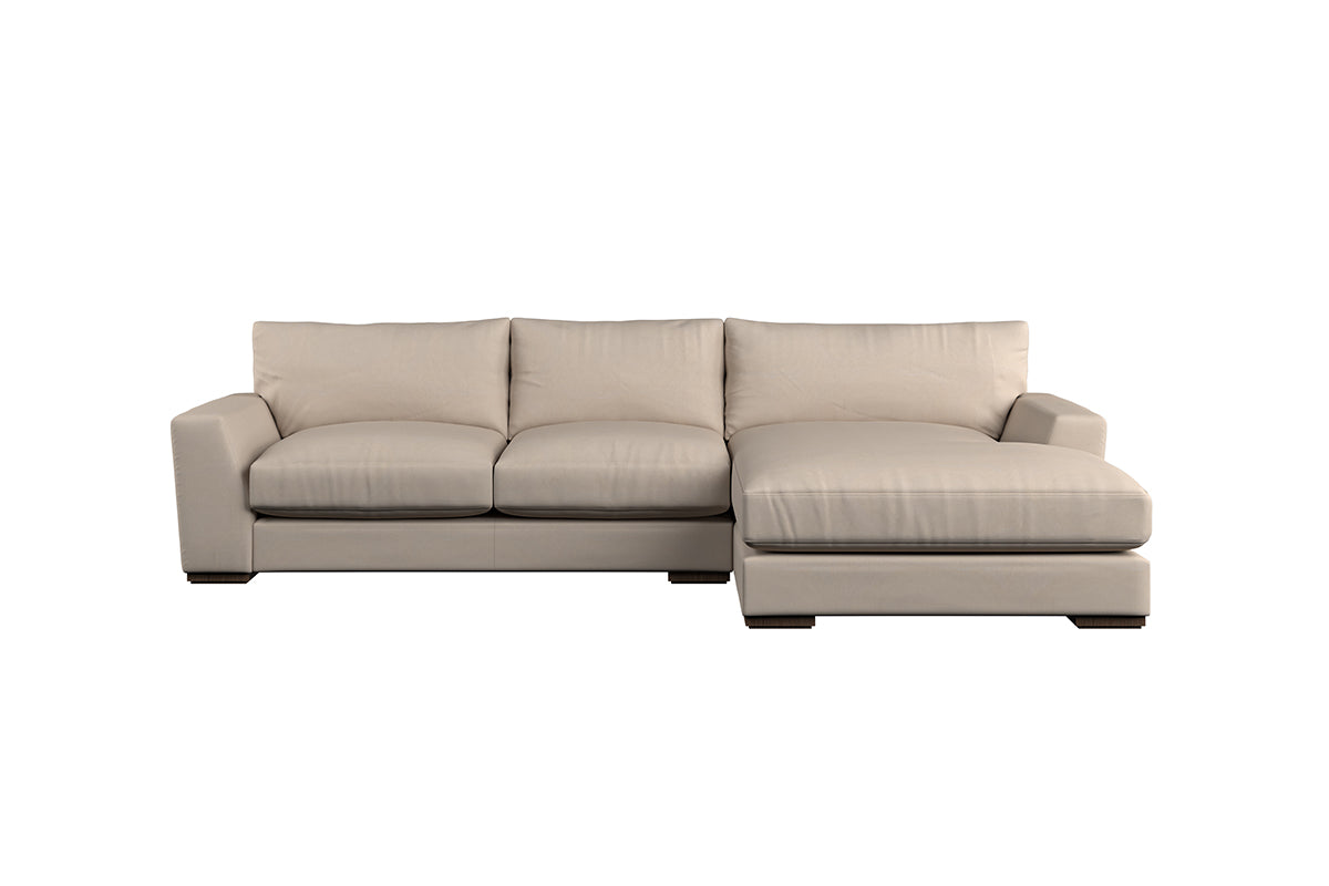 Guddu Medium Right Hand Chaise Sofa - Recycled Cotton Horizon