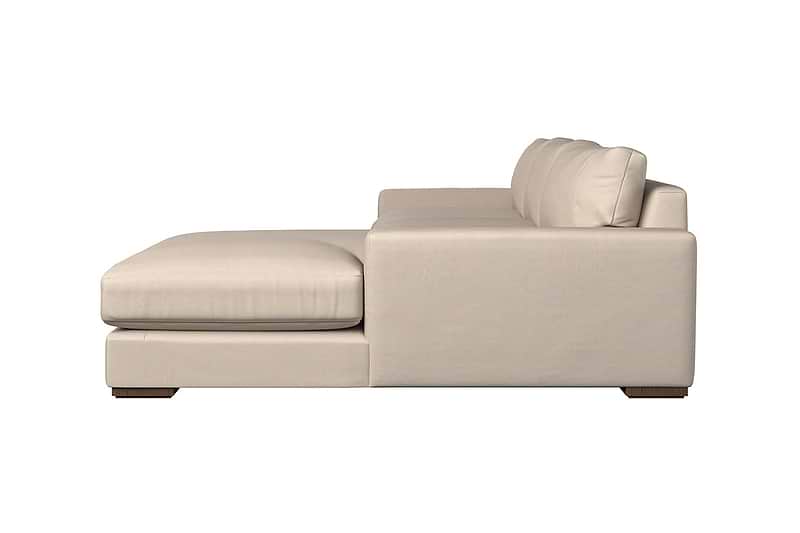 Guddu Medium Right Hand Chaise Sofa - Recycled Cotton Natural