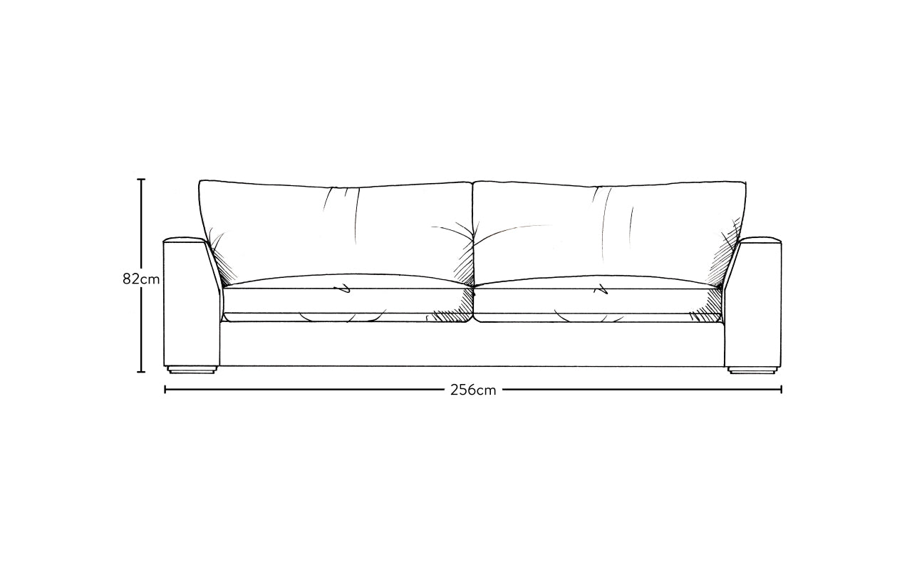 Guddu Grand Sofa - Recycled Cotton Airforce