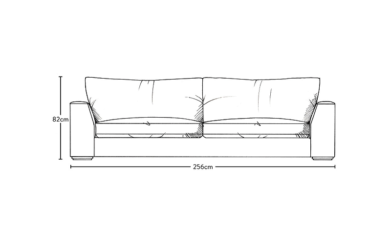 Guddu Grand Sofa - Recycled Cotton Airforce