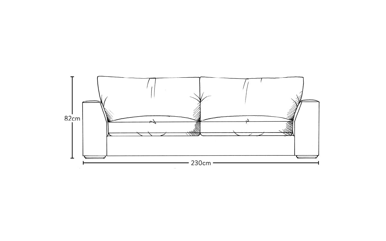 Guddu Large Sofa - Brera Linen Charcoal