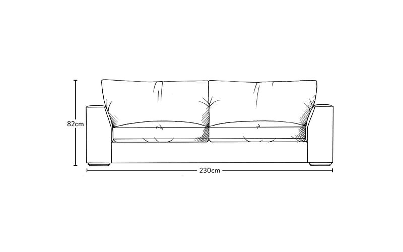 Guddu Large Sofa - Brera Linen Indigo