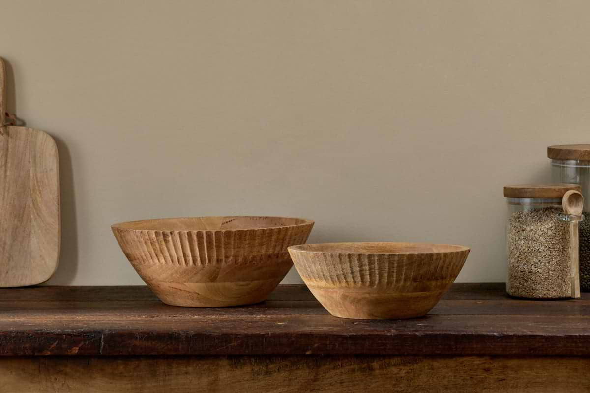 Gavivi Mango Wood Bowl - Natural-nkuku