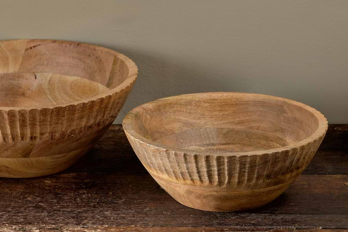 Gavivi Mango Wood Bowl - Natural-nkuku