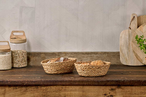 Giti Bread Baskets - Natural (Set of 2)-nkuku