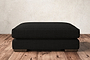 Guddu Grand Footstool - Brera Linen Charcoal-nkuku