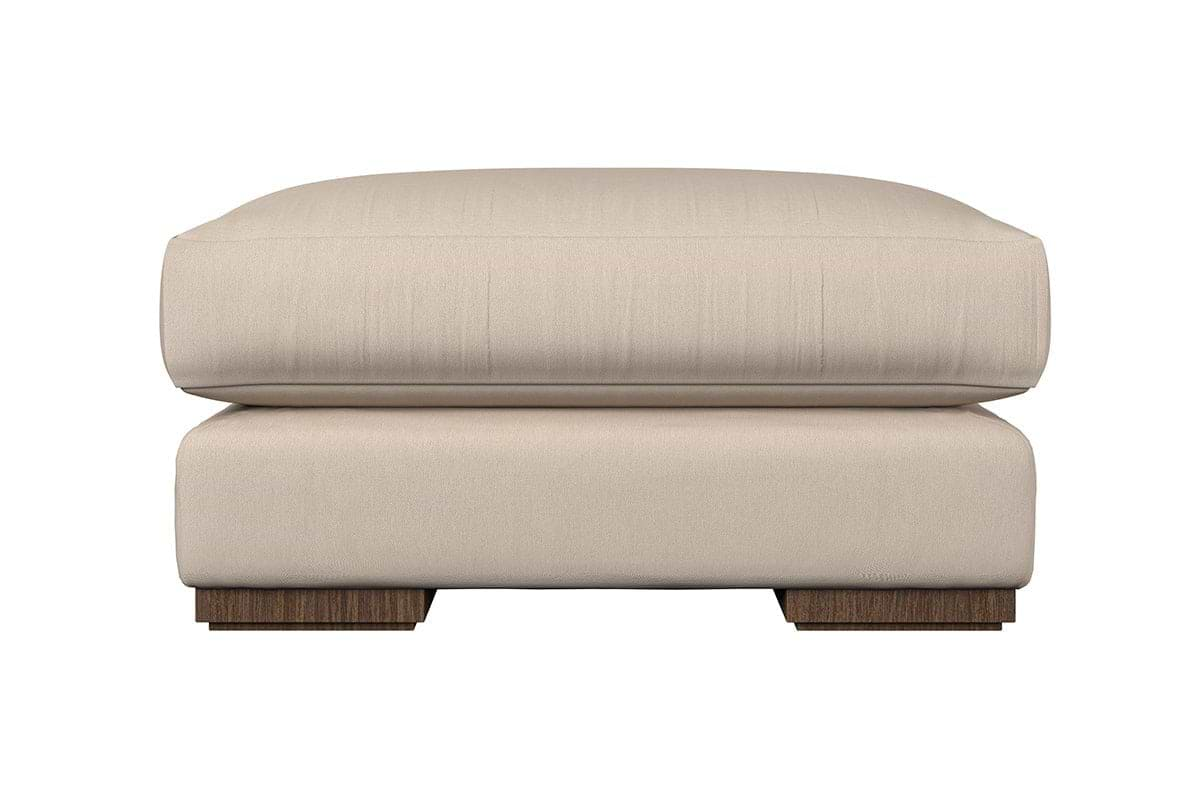 Guddu Grand Footstool - Brera Linen Chestnut-nkuku