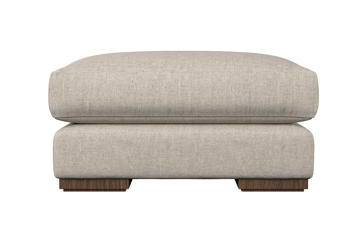 Guddu Grand Footstool - Brera Linen Natural-nkuku