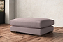 Guddu Grand Footstool - Recycled Cotton Lavender-nkuku