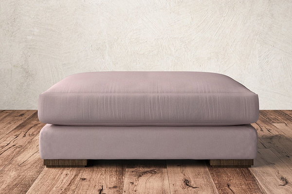 Guddu Grand Footstool - Recycled Cotton Lavender-nkuku