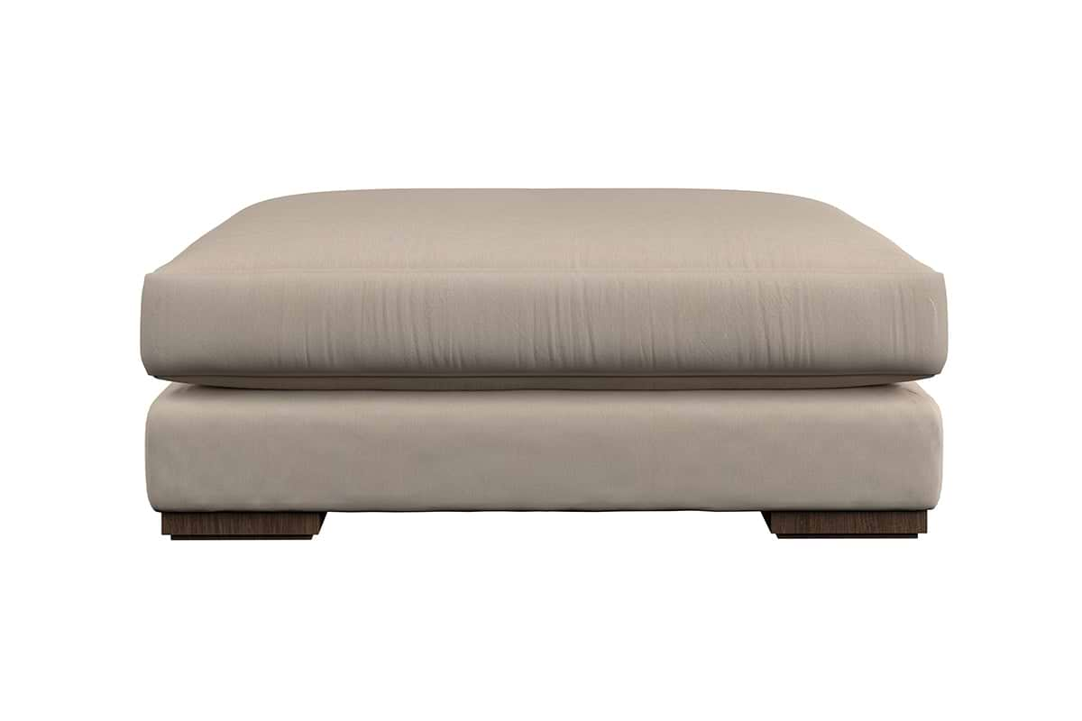 Guddu Grand Footstool - Recycled Cotton Mocha-nkuku