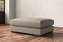 Guddu Grand Footstool - Recycled Cotton Stone-nkuku