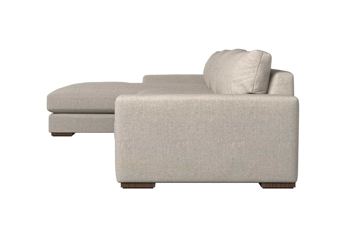 Guddu Grand Left Hand Chaise Sofa - Brera Linen Charcoal-nkuku