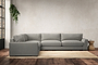 Guddu Grand Left Hand Corner Sofa - Brera Linen Smoke-nkuku