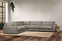 Guddu Grand Left Hand Corner Sofa - Recycled Cotton Flax-nkuku