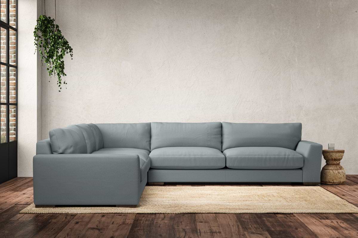 Guddu Grand Left Hand Corner Sofa - Recycled Cotton Horizon-nkuku