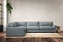 Guddu Grand Left Hand Corner Sofa - Recycled Cotton Horizon-nkuku