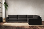 Guddu Grand Right Hand Corner Sofa - Brera Linen Espresso-nkuku