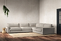 Guddu Grand Right Hand Corner Sofa - Brera Linen Natural-nkuku