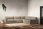 Guddu Grand Right Hand Corner Sofa - Brera Linen Pebble-nkuku