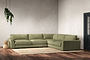 Guddu Grand Right Hand Corner Sofa - Brera Linen Sage-nkuku