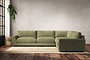 Guddu Grand Right Hand Corner Sofa - Brera Linen Sage-nkuku