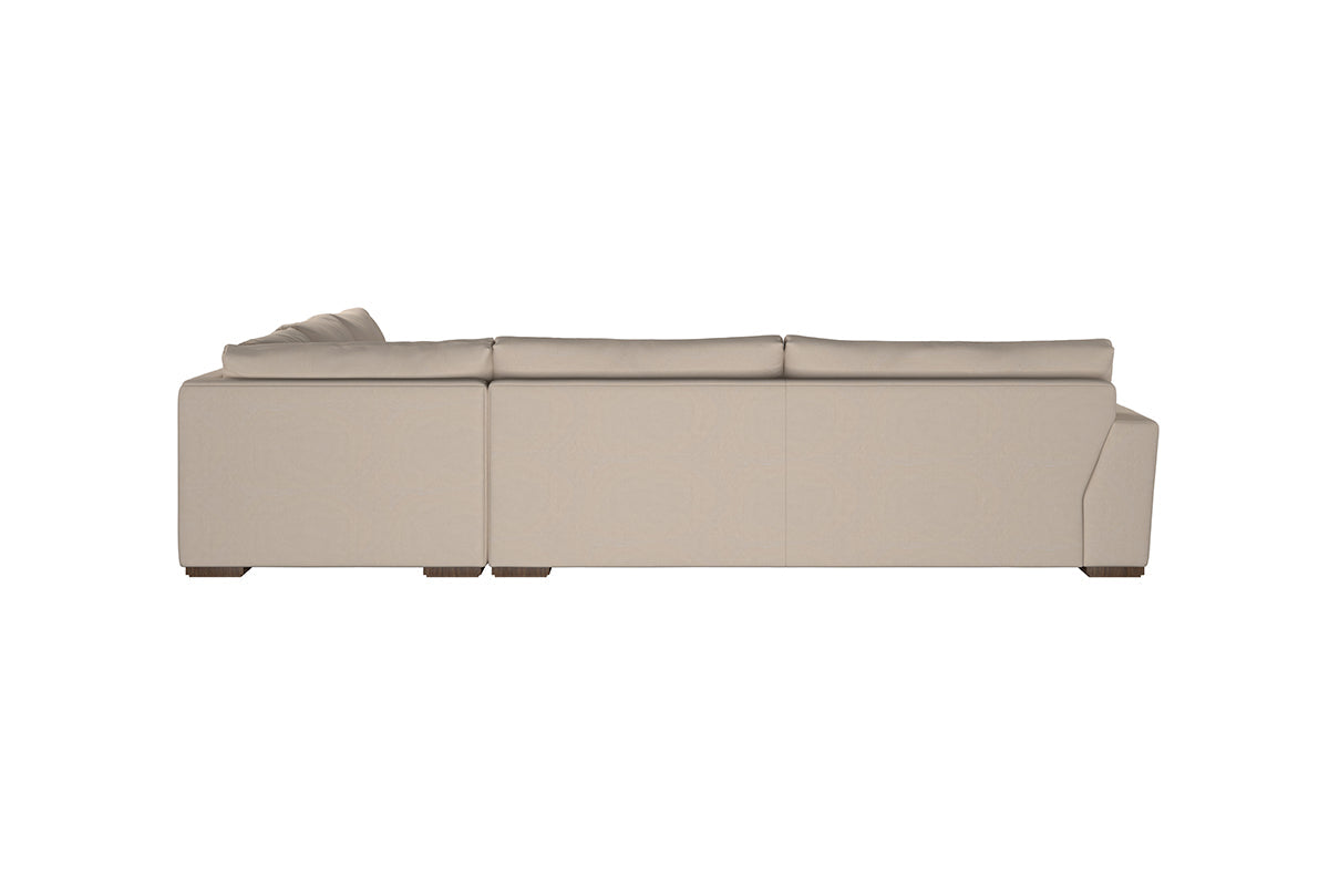 Guddu Grand Right Hand Corner Sofa - Recycled Cotton Stone-nkuku