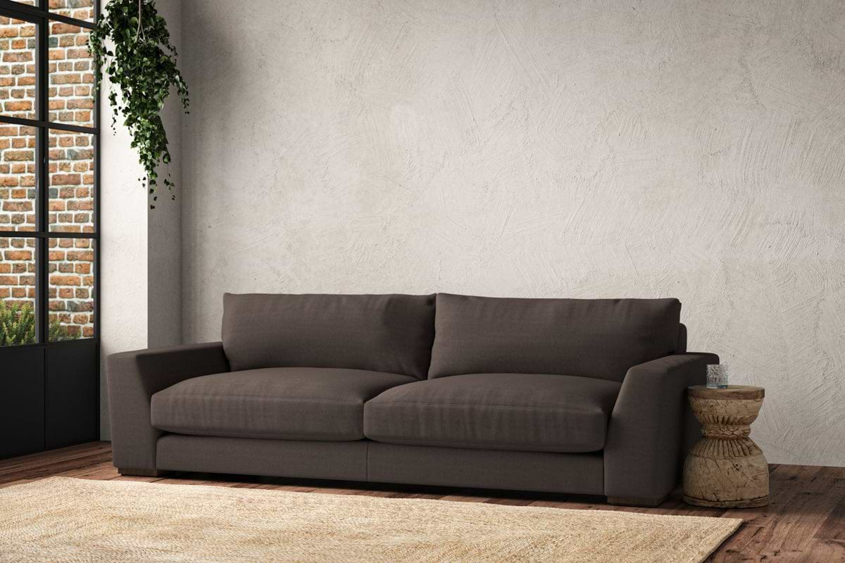 Guddu Grand Sofa - Recycled Cotton Mocha-nkuku