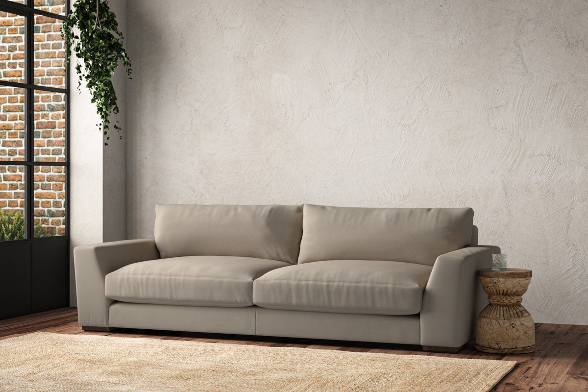 Guddu Grand Sofa - Recycled Cotton Stone-nkuku