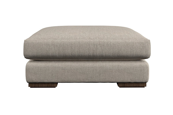 Guddu Large Footstool - Brera Linen Natural-nkuku