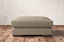 Guddu Large Footstool - Brera Linen Pebble-nkuku