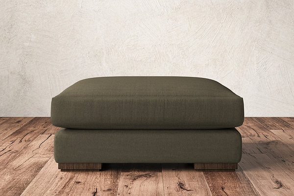 Guddu Large Footstool - Recycled Cotton Fatigue-nkuku