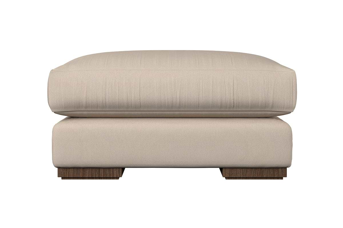 Guddu Large Footstool - Recycled Cotton Mocha-nkuku