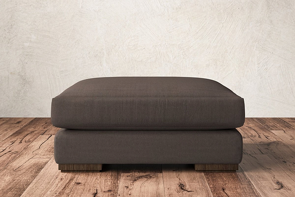 Guddu Large Footstool - Recycled Cotton Mocha-nkuku