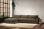 Guddu Large Left Hand Chaise Sofa - Brera Linen Chestnut-nkuku