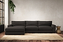 Guddu Large Left Hand Chaise Sofa - Brera Linen Espresso-nkuku