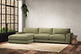 Guddu Large Left Hand Chaise Sofa - Brera Linen Sage-nkuku