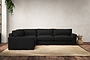 Guddu Large Left Hand Corner Sofa - Brera Linen Charcoal-nkuku