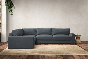 Guddu Large Left Hand Corner Sofa - Brera Linen Dusk-nkuku