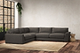 Guddu Large Left Hand Corner Sofa - Brera Linen Granite-nkuku