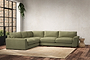 Guddu Large Left Hand Corner Sofa - Brera Linen Sage-nkuku