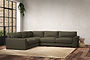 Guddu Large Left Hand Corner Sofa - Recycled Cotton Fatigue-nkuku