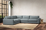 Guddu Large Left Hand Corner Sofa - Recycled Cotton Horizon-nkuku