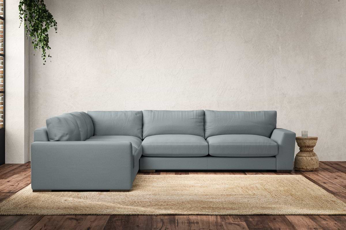 Guddu Large Left Hand Corner Sofa - Recycled Cotton Horizon-nkuku