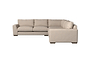 Guddu Large Left Hand Corner Sofa - Recycled Cotton Stone-nkuku