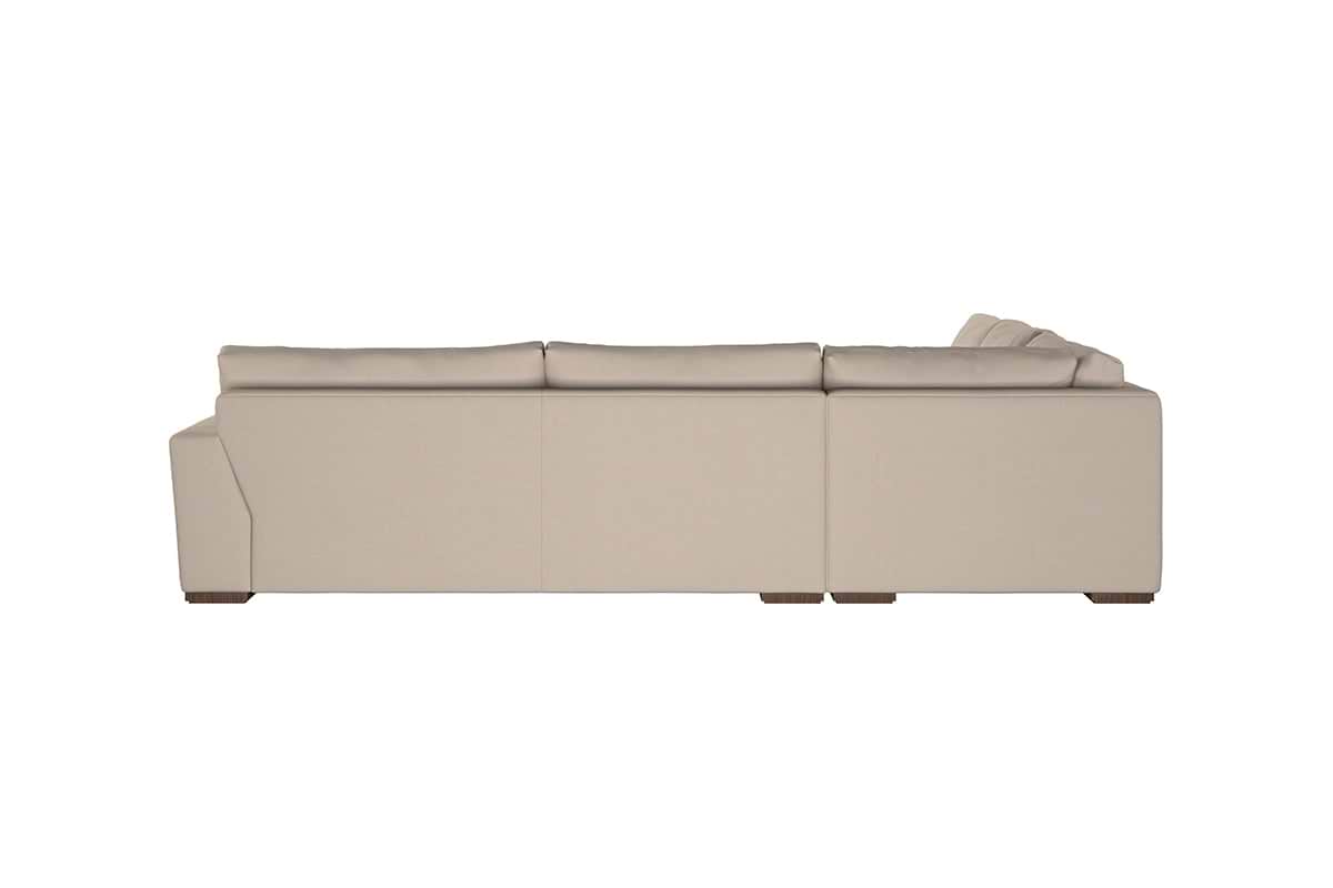 Guddu Large Left Hand Corner Sofa - Recycled Cotton Stone-nkuku